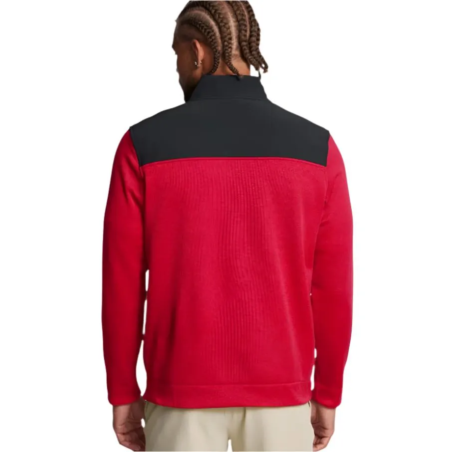 Under Armour Mens Drive Storm ½ Zip Golf Sweatshirt Red/Black