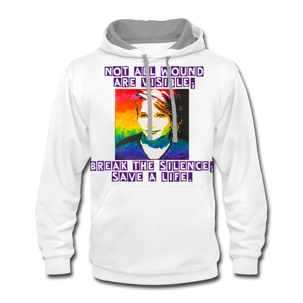 Unisex Contrast Hoodie - Sage Art Collection by Tin Crow Art