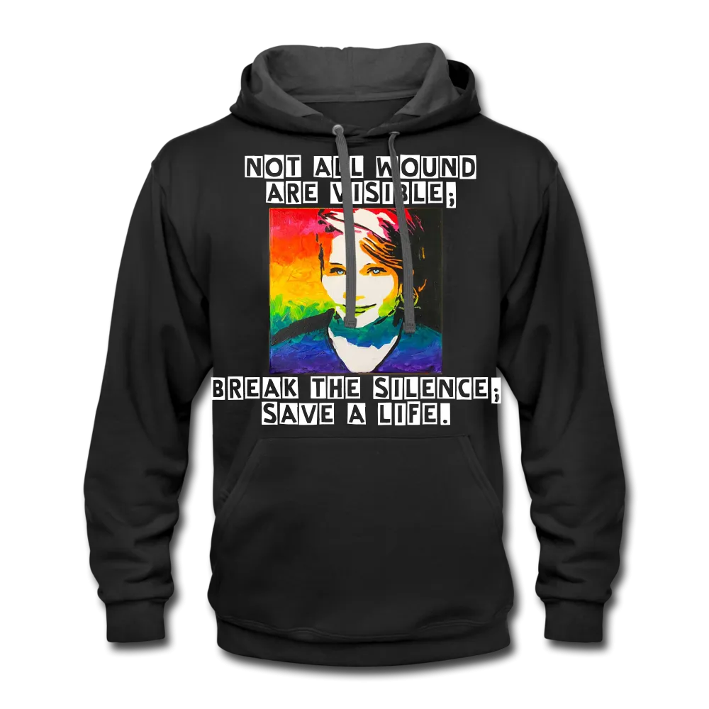 Unisex Contrast Hoodie - Sage Art Collection by Tin Crow Art