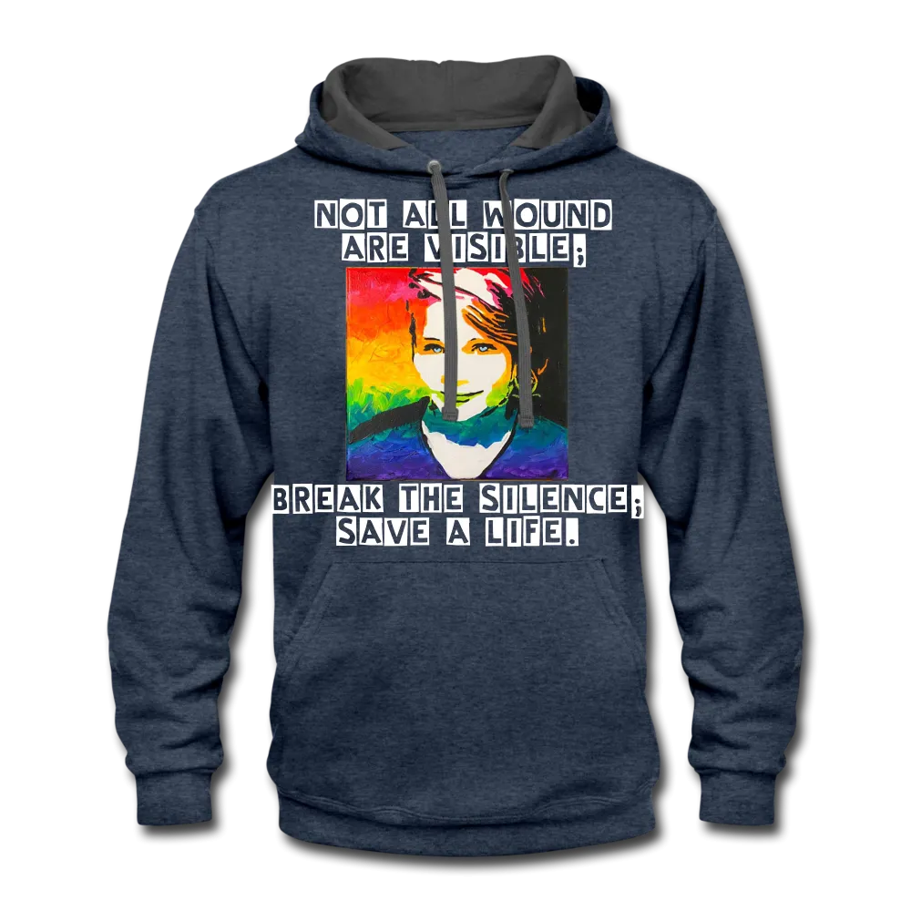 Unisex Contrast Hoodie - Sage Art Collection by Tin Crow Art