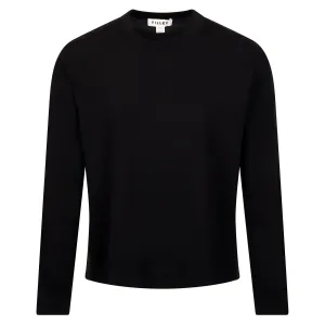 Womens LS Mix Sweater Black - AW24