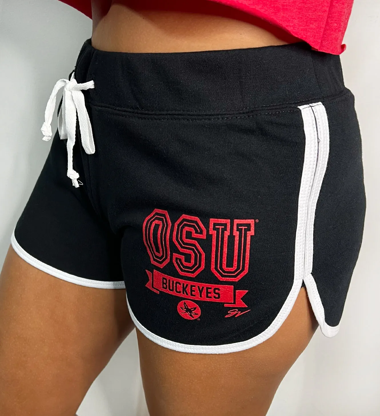 Womens OSU Outline Black Shorts