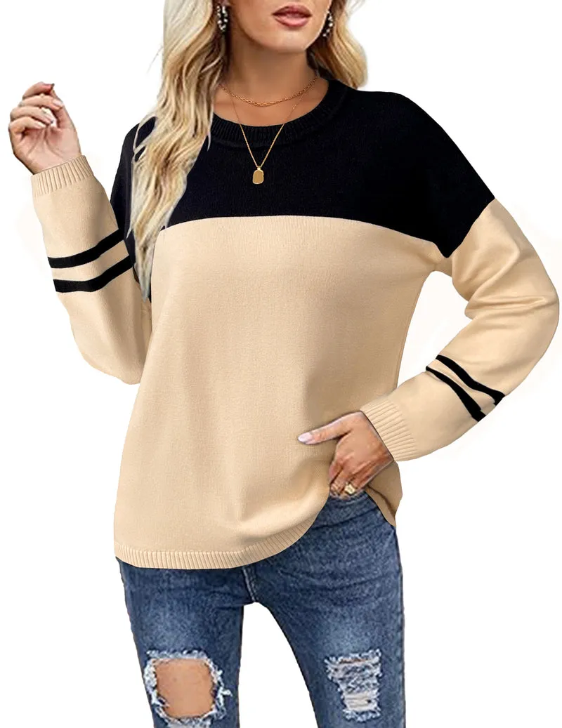 Zeagoo Sweaters for Women Fall Outfits Long Sleeve Knit Pullover Tops