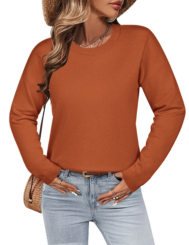 Zeagoo Sweaters for Women Fall Outfits Long Sleeve Knit Pullover Tops