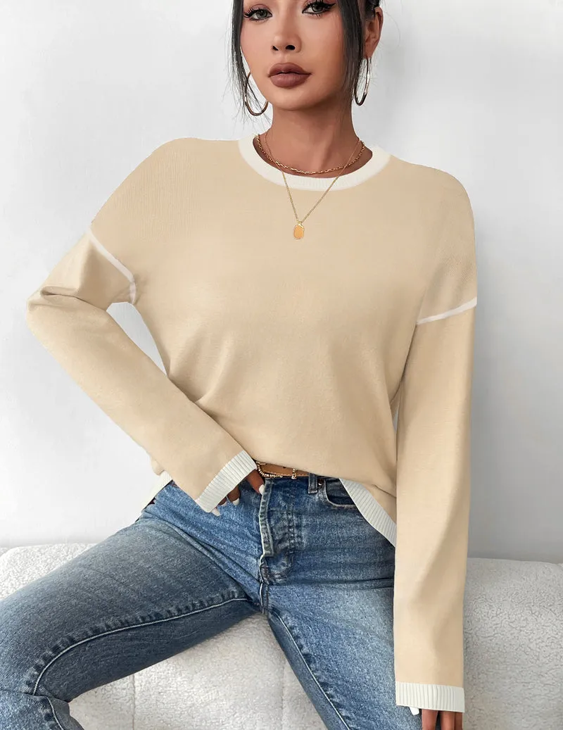 Zeagoo Sweaters for Women Fall Outfits Long Sleeve Knit Pullover Tops