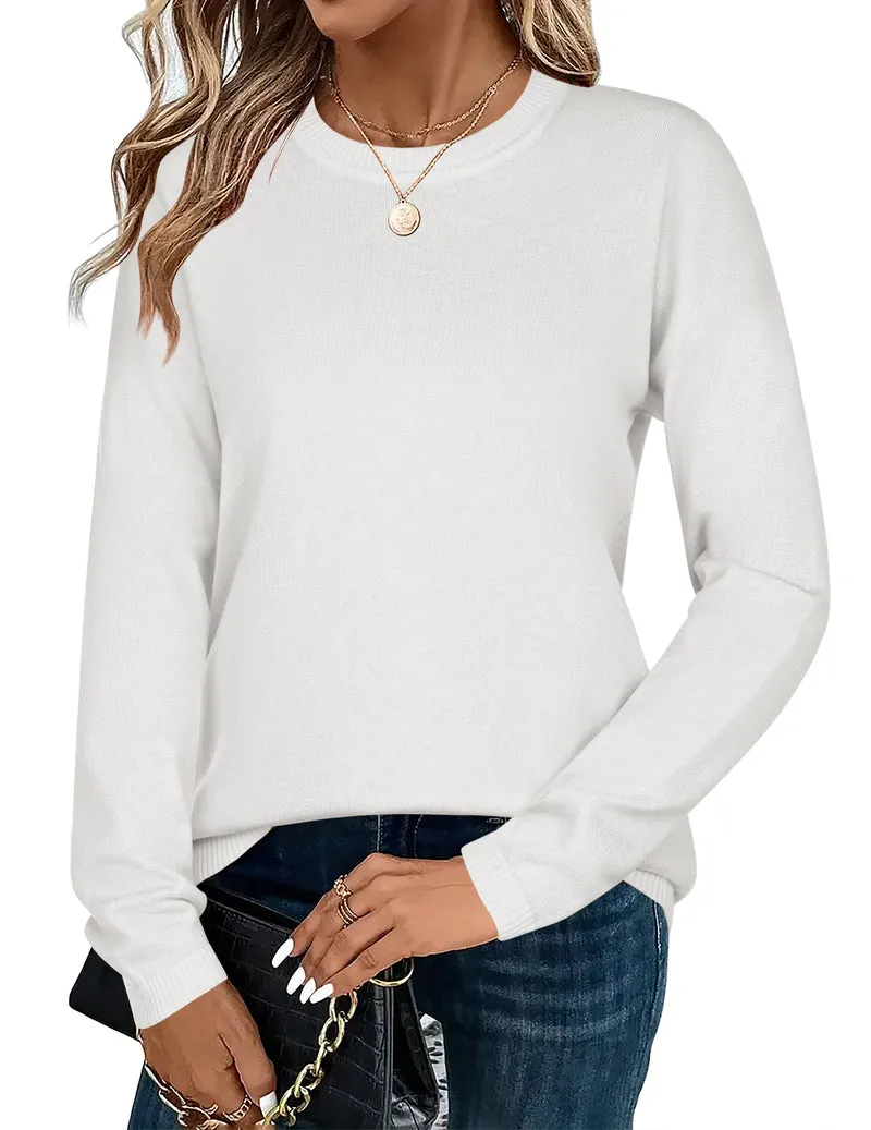 Zeagoo Sweaters for Women Fall Outfits Long Sleeve Knit Pullover Tops