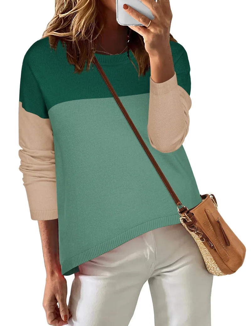 Zeagoo Sweaters for Women Fall Outfits Long Sleeve Knit Pullover Tops