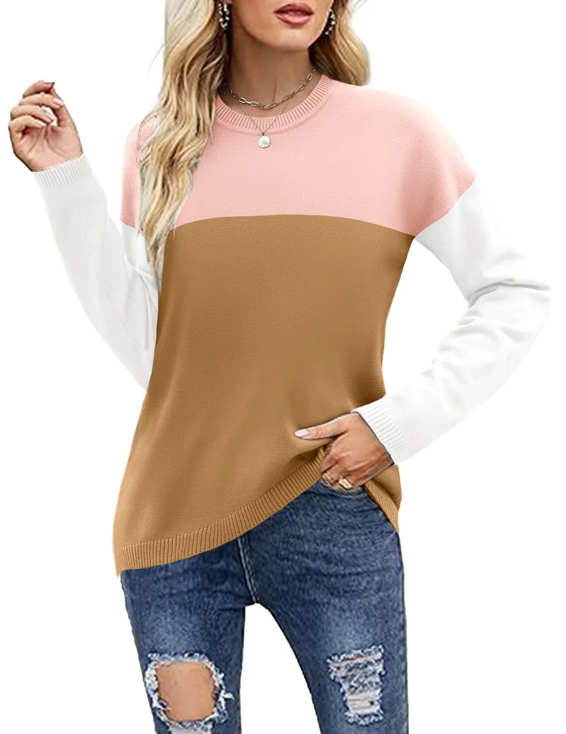 Zeagoo Sweaters for Women Fall Outfits Long Sleeve Knit Pullover Tops