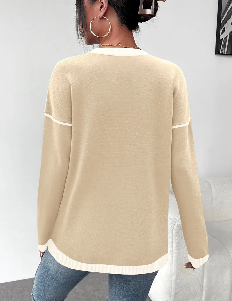 Zeagoo Sweaters for Women Fall Outfits Long Sleeve Knit Pullover Tops