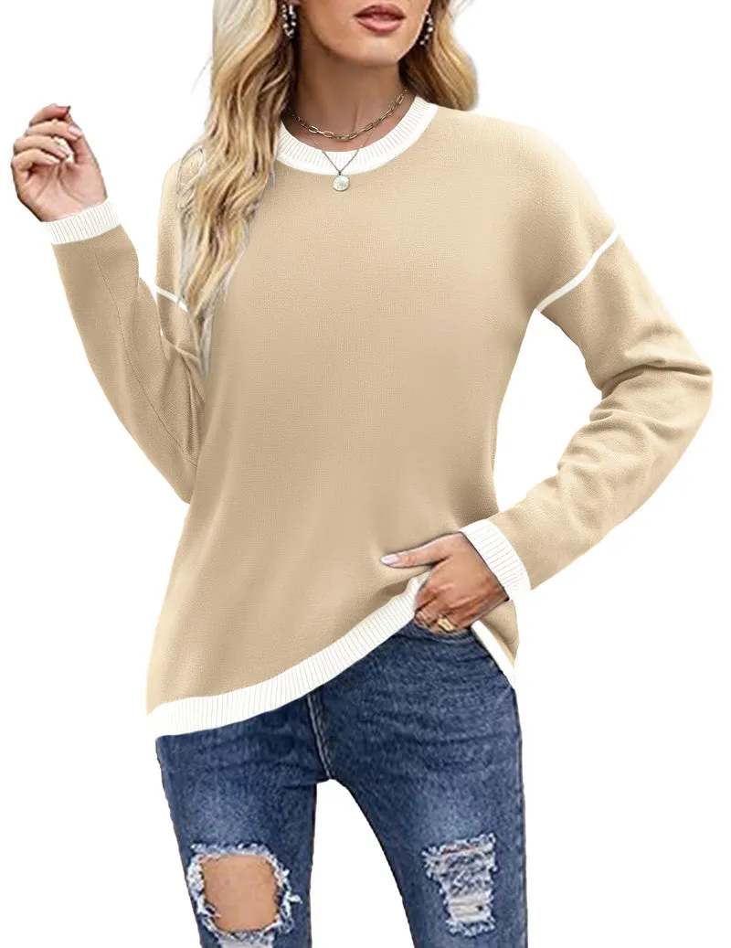 Zeagoo Sweaters for Women Fall Outfits Long Sleeve Knit Pullover Tops