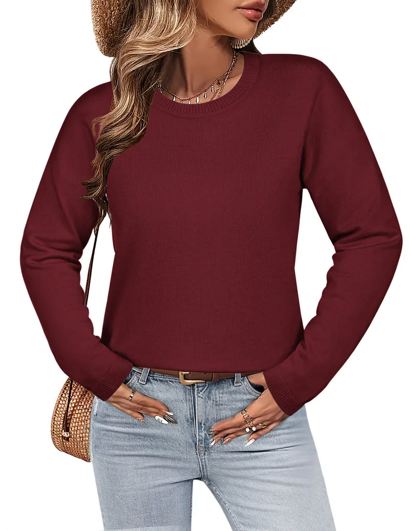 Zeagoo Sweaters for Women Fall Outfits Long Sleeve Knit Pullover Tops