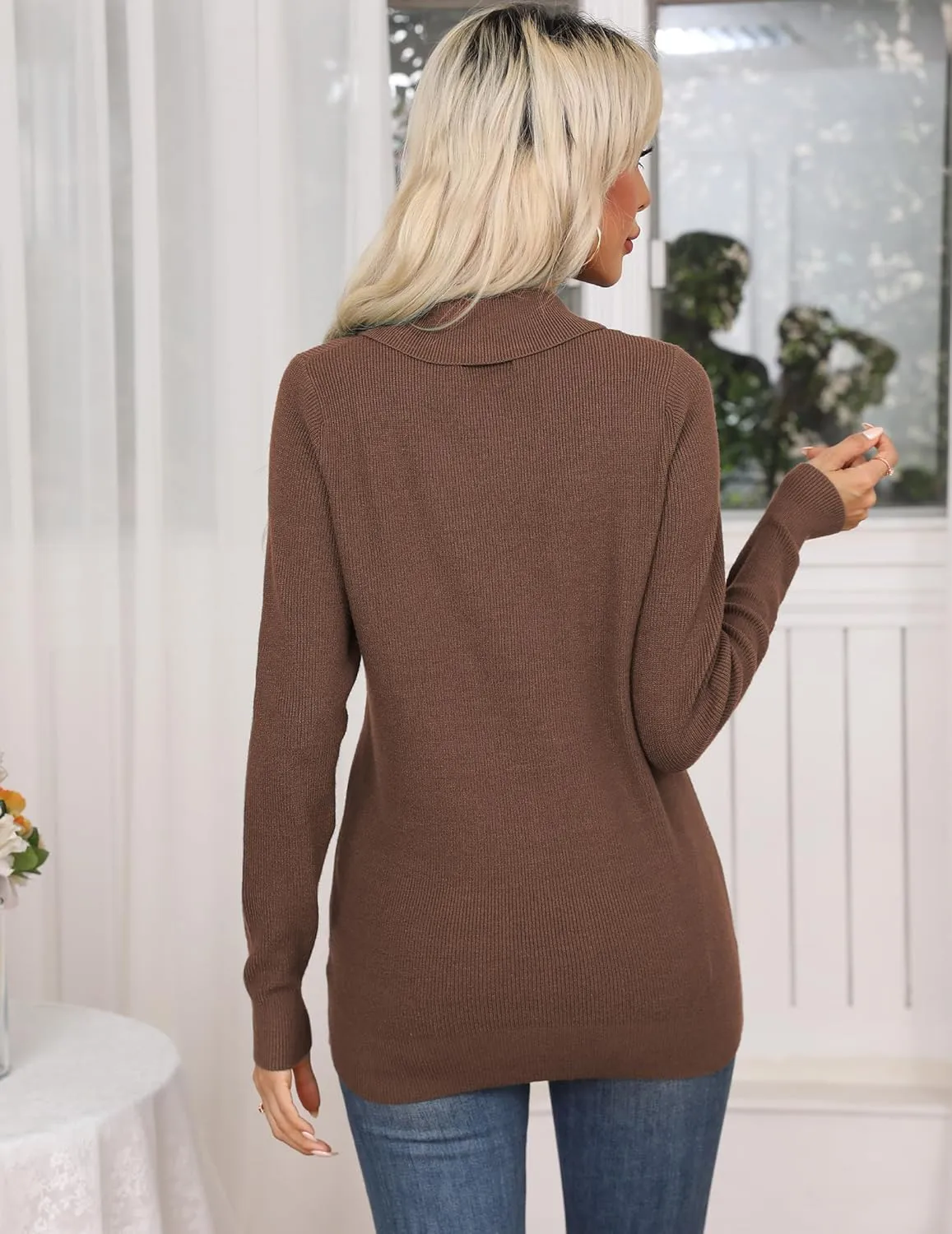 Zeagoo Sweaters for Women Long Sleeve Shirts V Neck Knit Pullover