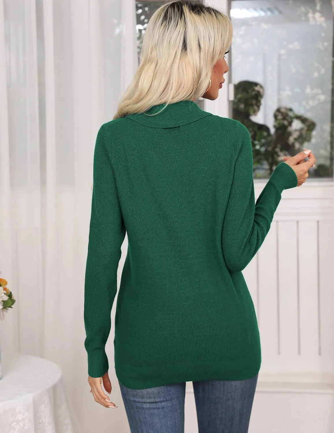 Zeagoo Sweaters for Women Long Sleeve Shirts V Neck Knit Pullover